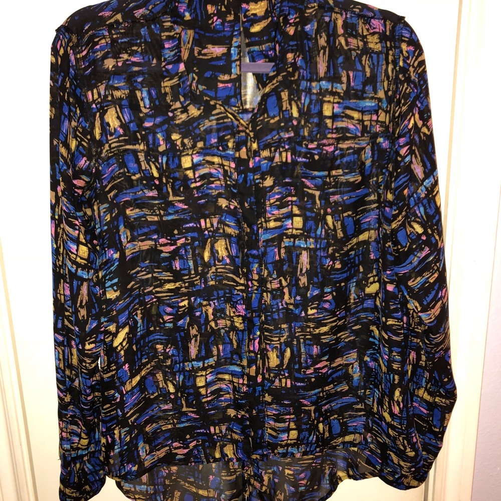 Multicolored button up shirt